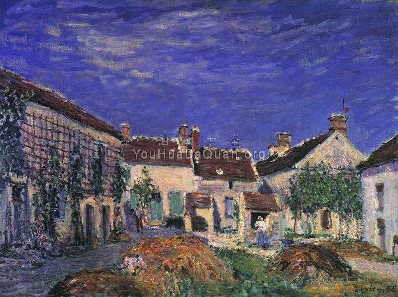 A Farmyard near Sablons - 阿尔弗莱德·西斯莱